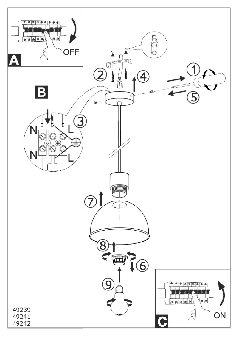 Page n°1 - Manuel utilisateur Eglo Vintage Truro 1