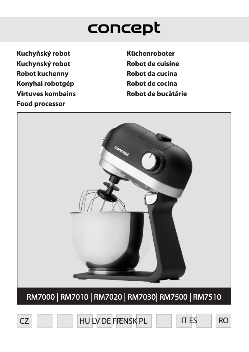 Page n°1 - Manuel utilisateur Concept RM7510