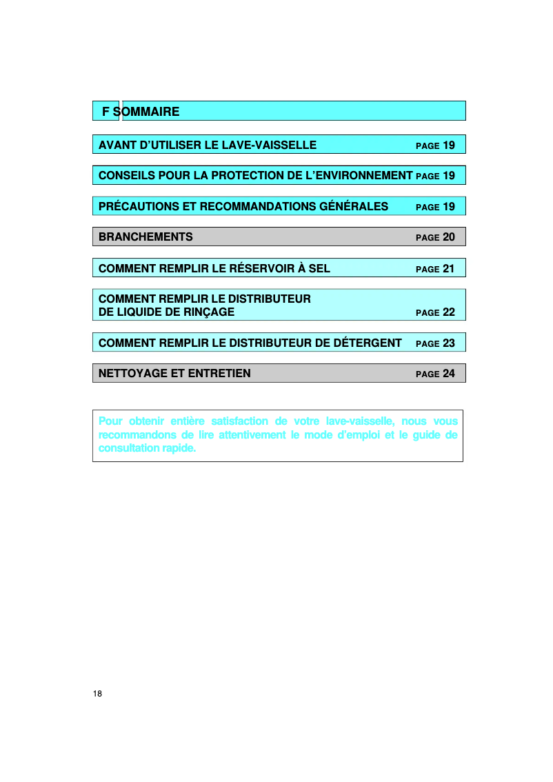 Page 1 de la notice Manuel utilisateur Whirlpool ADP 5552 SIL