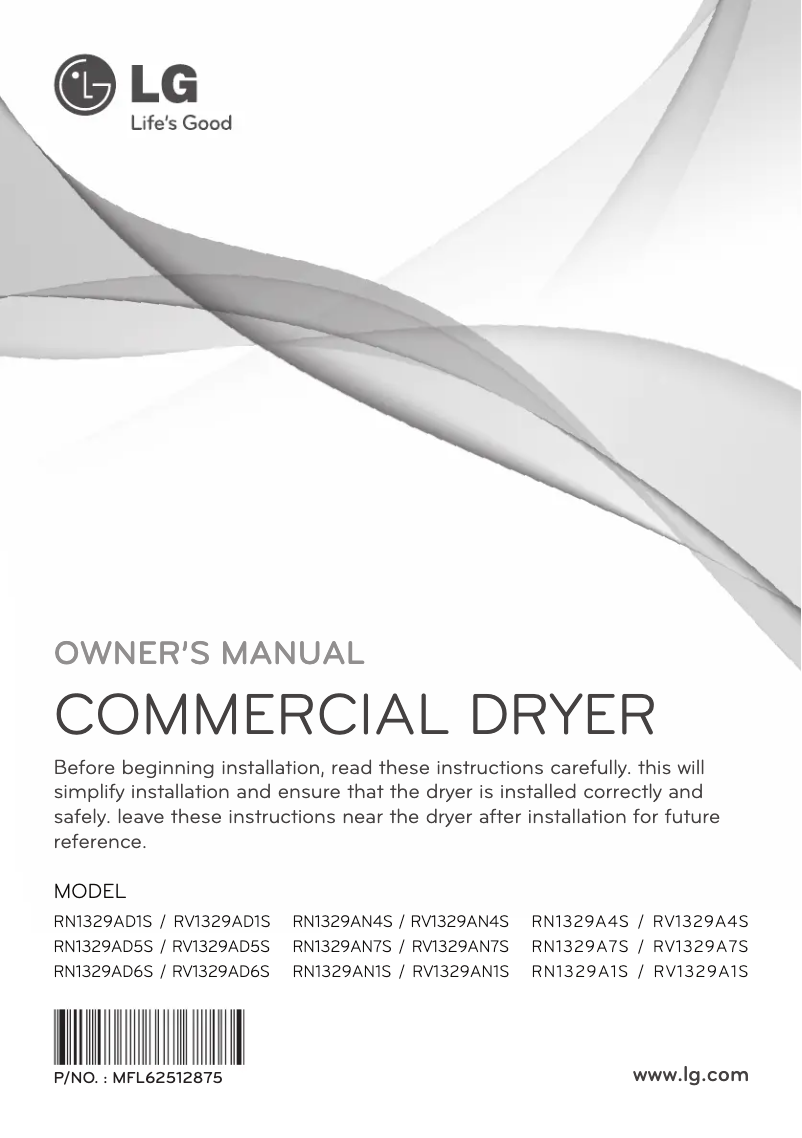 Page n°1 - Manuel utilisateur LG RN1329A4S