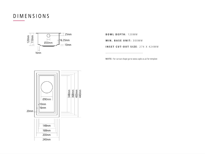 Page 1 de la notice Instructions / montage Caple SASO20/16