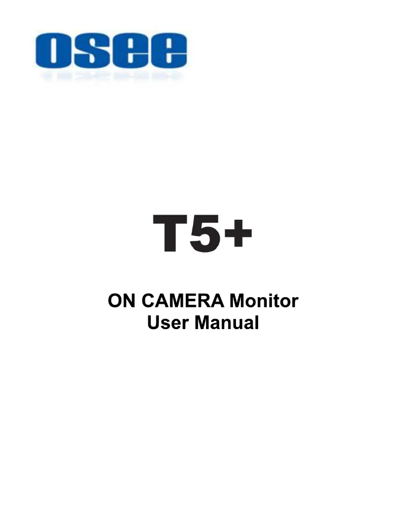 Page n°1 - Manuel utilisateur OSEE T5+