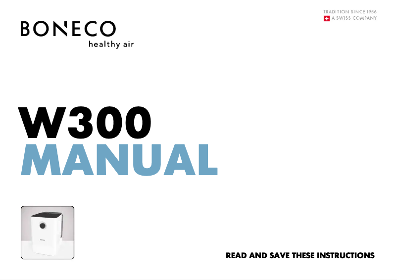 Page 1 de la notice Manuel utilisateur Boneco W300