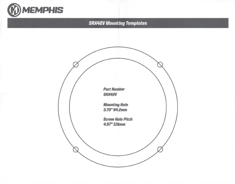 Page n°1 - Manuel utilisateur Memphis Audio SRX42V