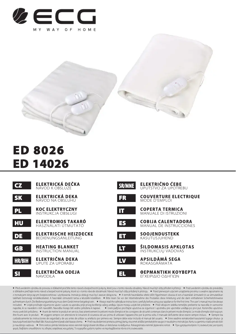Page n°1 - Manuel utilisateur ECG ED 8026