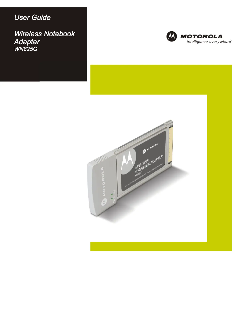 Page 1 de la notice Manuel utilisateur Motorola WN825G