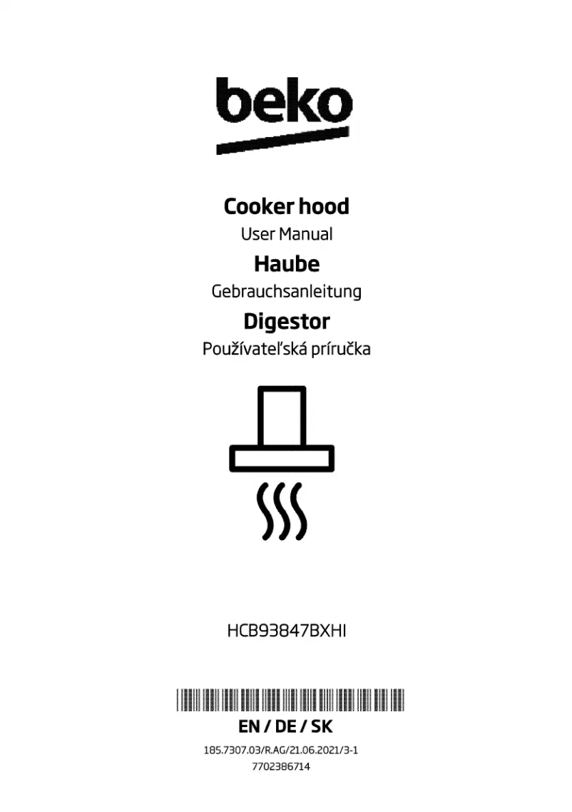 Page 1 de la notice Manuel utilisateur Beko HCB93847BXHI