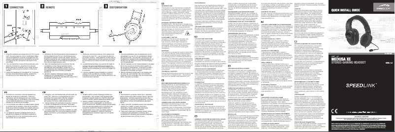 Page n°1 - Manuel utilisateur Speed-Link Medusa XE SL-8782-BK