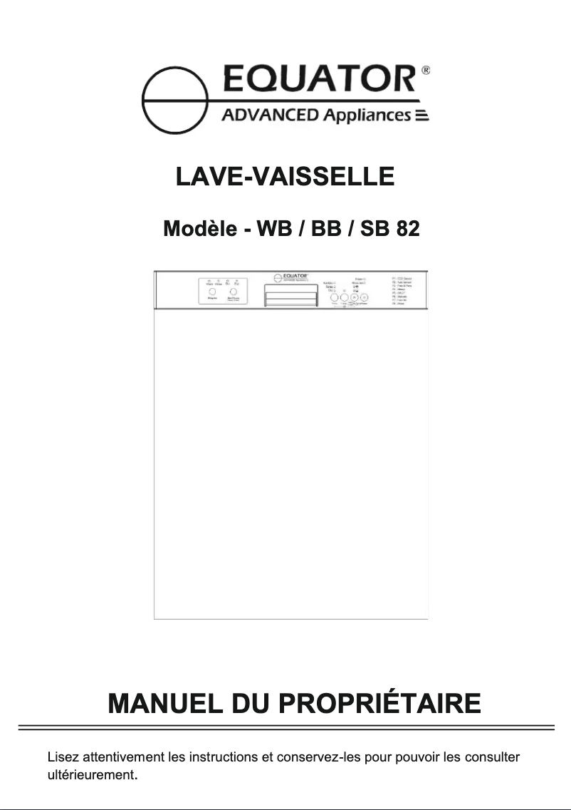 Image de la première page du manuel de l'appareil BB 82