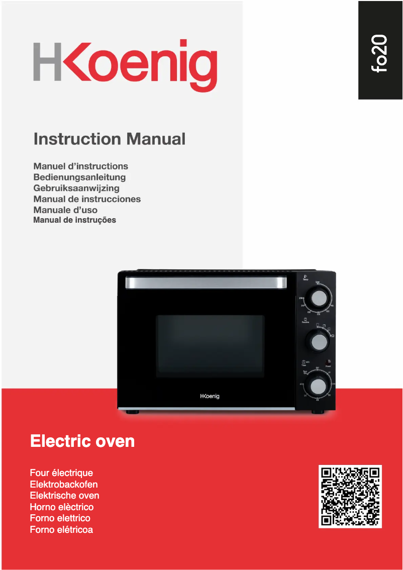 Page 1 de la notice Manuel utilisateur H.Koenig FO20