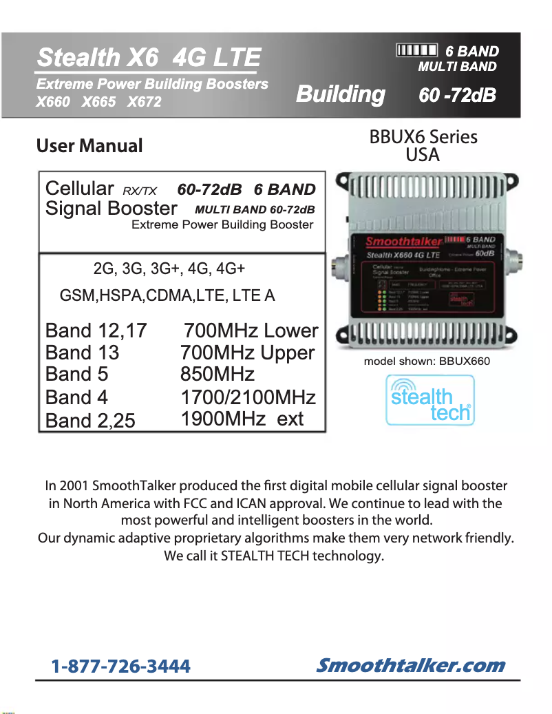 Page n°1 - Manuel utilisateur SmoothTalker Stealth X6 4G LTE
