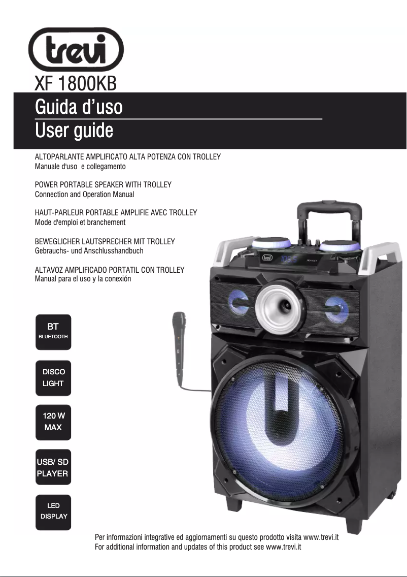 Page 1 de la notice Manuel utilisateur Trevi XF 1800 KB