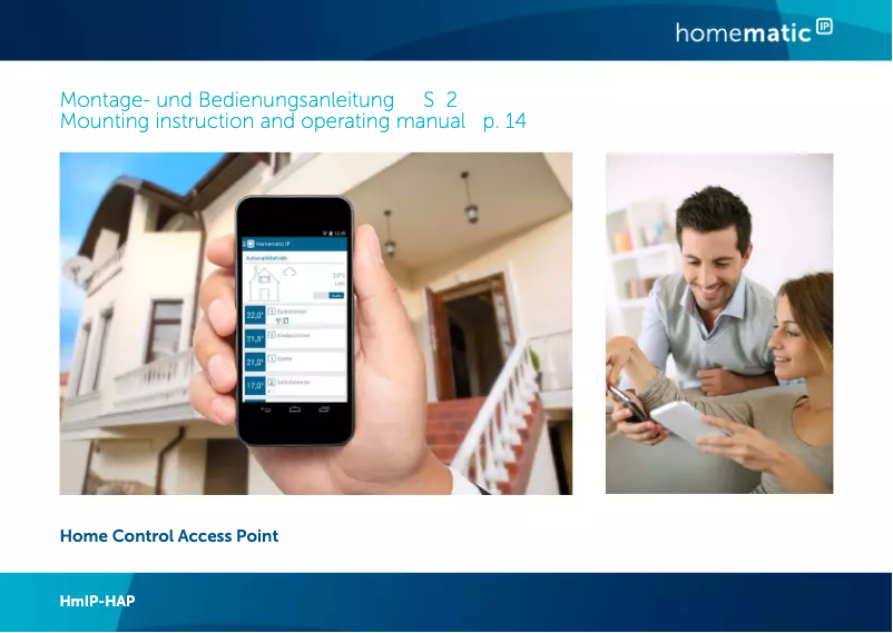 Image de la première page du manuel de l'appareil HmIP-SK4